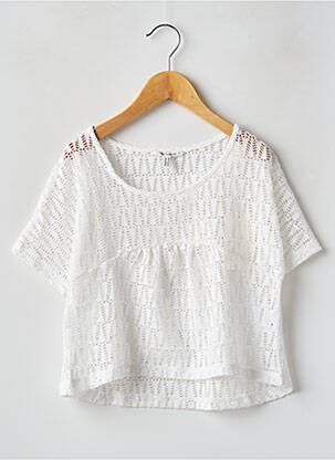Top manches courtes manches courtes blanc TEDDY SMITH fille