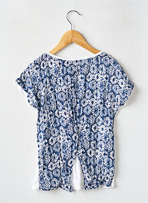 T-shirt stretch manches courtes bleu 3 POMMES fille