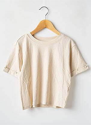 T-shirt stretch manches courtes beige TEDDY SMITH fille
