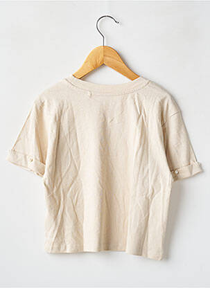 T-shirt stretch manches courtes beige TEDDY SMITH fille