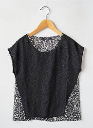 Top manches courtes manches courtes noir TEDDY SMITH fille