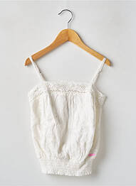 Top col carré fines bretelles beige PEPE JEANS fille