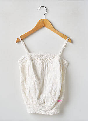 Top col carré fines bretelles beige PEPE JEANS fille