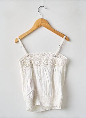 Top col carré fines bretelles beige PEPE JEANS fille