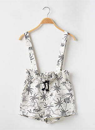 Short fermeture liens à nouer taille élastique beige TEDDY SMITH fille