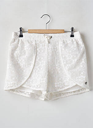 Short fermeture liens à nouer taille élastique blanc TEDDY SMITH fille