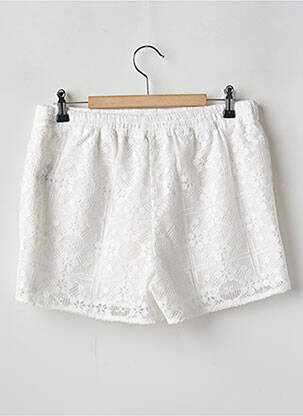 Short fermeture liens à nouer taille élastique blanc TEDDY SMITH fille
