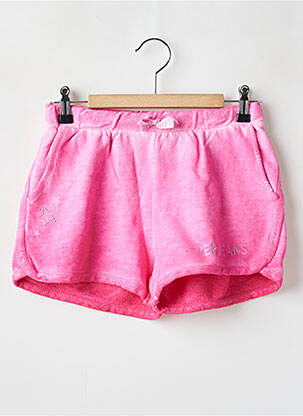 Short stretch taille à pinces rose PEPE JEANS fille
