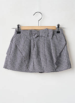 Jupe mi-longue tissage popeline bleu 3 POMMES fille