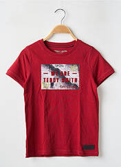 T-shirt rouge TEDDY SMITH pour garçon seconde vue