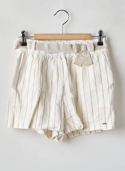 Short poches taille ajustable beige MAYORAL fille