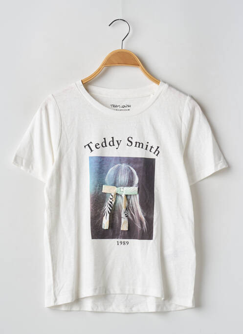 T-shirt blanc TEDDY SMITH pour fille