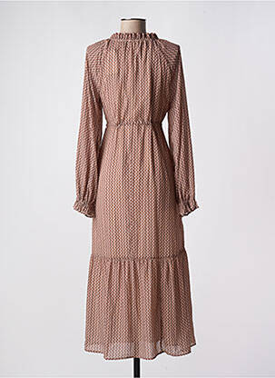 Robe longue manches longues manches longues rose C'EST BEAU LA VIE femme