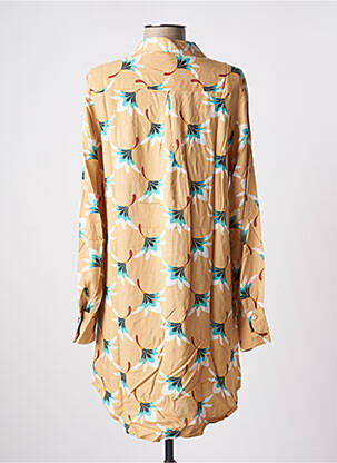 Robe courte manches longues manches longues beige SURKANA femme