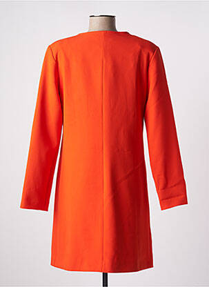 Manteau long coupe cintrée sans capuche orange RENATTO BENE femme