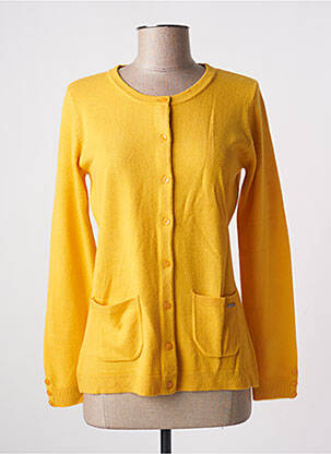 Gilet manches longues stretch jaune FELINO femme