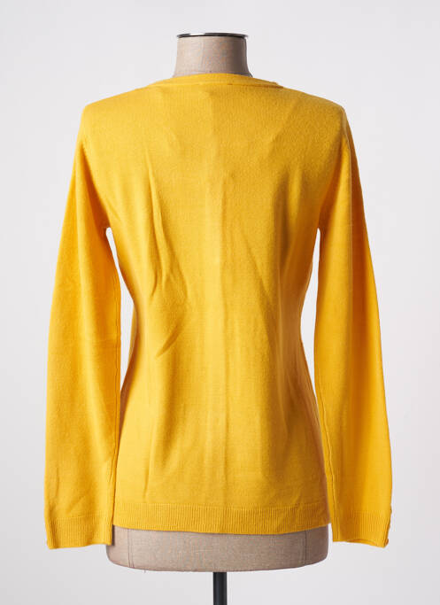 Gilet manches longues jaune FELINO pour femme