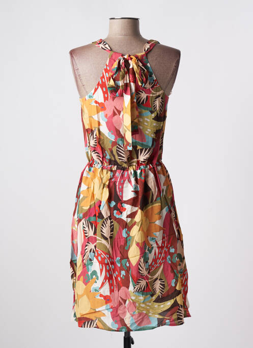 Robe mi-longue rouge C'EST BEAU LA VIE pour femme