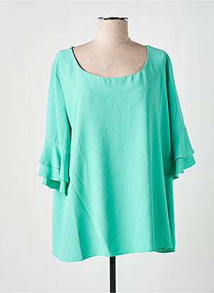 Tunique manches longues poignets évasés vert SPG WOMAN femme