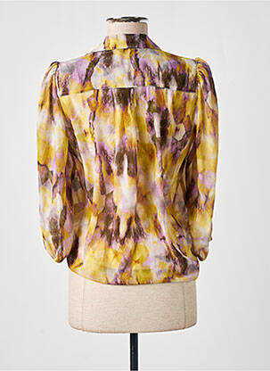Chemisier tissage crêpe manches 3/4 violet MORGAN femme
