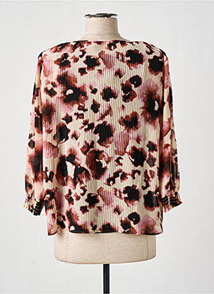 Blouse légère et transparente manches 3/4 rose SIGNATURE femme