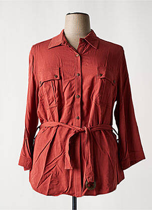 Chemisier coupe cintrée manches longues marron FRED SABATIER femme