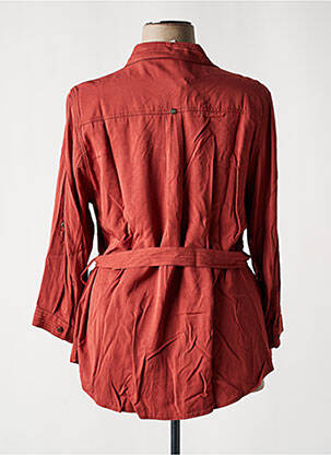 Chemisier coupe cintrée manches longues marron FRED SABATIER femme