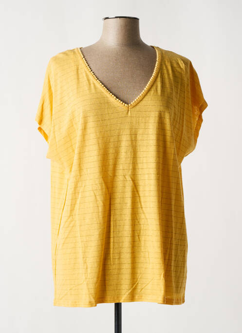 T-shirt jaune C'EST BEAU LA VIE pour femme