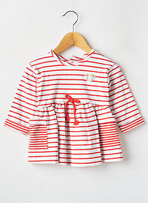 Robe mi-longue col rond manches longues rouge MAYORAL fille