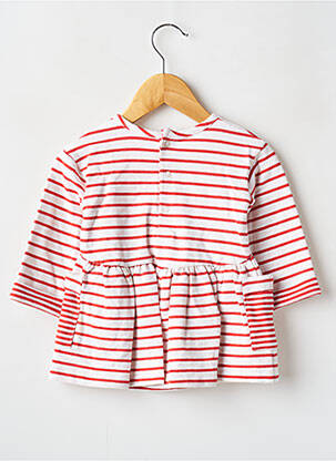 Robe mi-longue col rond manches longues rouge MAYORAL fille