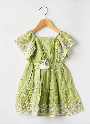 Robe mi-longue vert MAYORAL pour fille