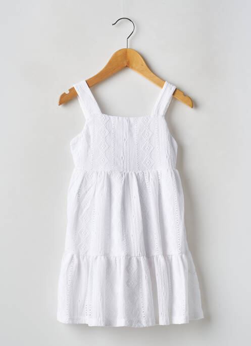 Robe mi-longue blanc MAYORAL pour fille