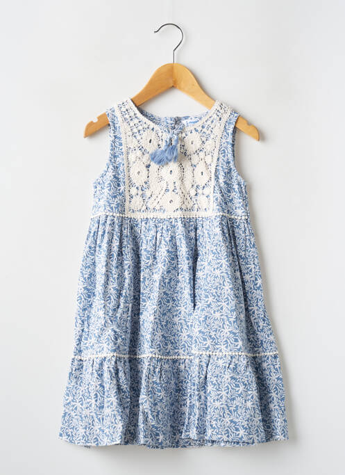 Robe mi-longue bleu MAYORAL pour fille