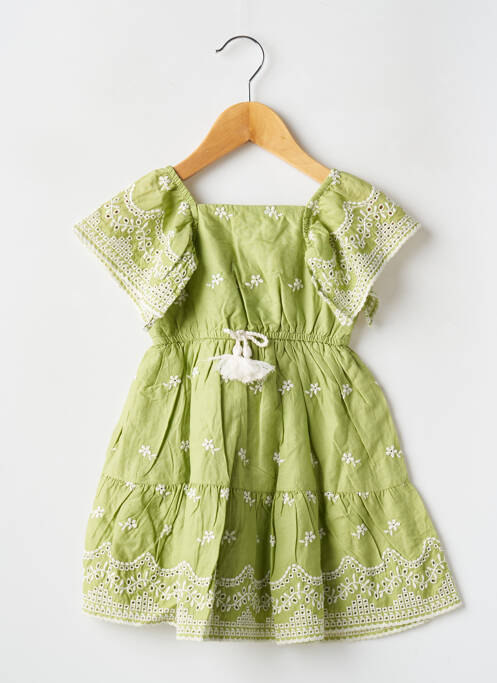 Robe mi-longue vert MAYORAL pour fille