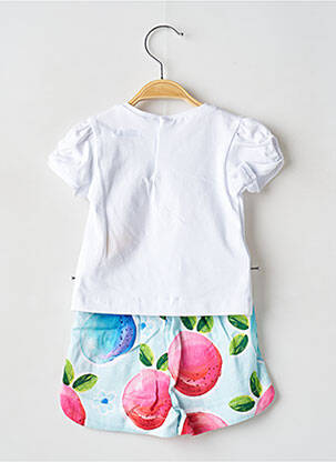 Ensemble short manches courtes blanc MAYORAL fille