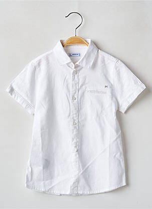 Chemise manches courtes manches courtes blanc MAYORAL garcon