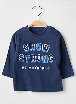 T-shirt fermeture pressionnée manches longues bleu MAYORAL garçon