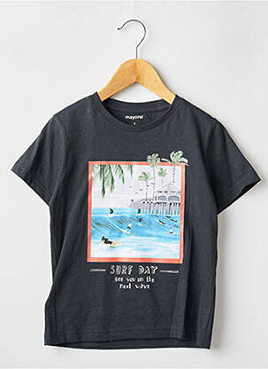 T-shirt stretch manches courtes noir MAYORAL garcon