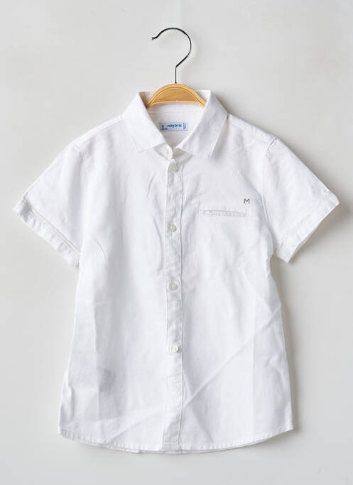 Chemise manches courtes blanc MAYORAL pour garçon