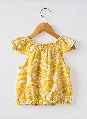 Blouse manches courtes manches courtes jaune MAYORAL fille