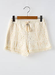 Short fermeture liens à nouer taille élastique beige MAYORAL fille
