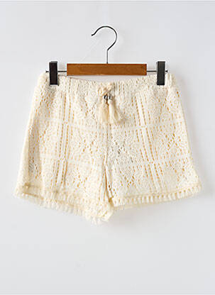Short fermeture liens à nouer taille élastique beige MAYORAL fille