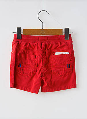 Short tissage popeline taille élastique rouge MAYORAL garcon