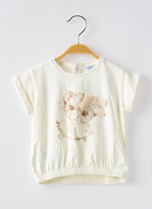 T-shirt beige MAYORAL pour fille