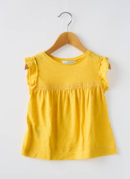 T-shirt jaune MAYORAL pour fille