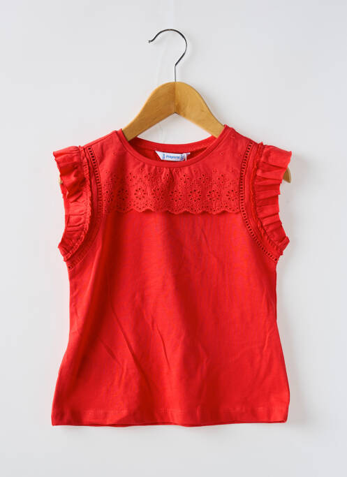 T-shirt rouge MAYORAL pour fille