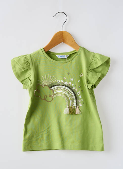 T-shirt vert MAYORAL pour fille