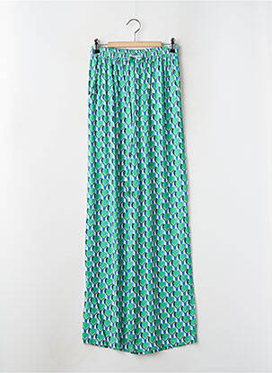 Pantalon large coupe fluide vert C'EST BEAU LA VIE femme
