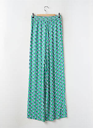 Pantalon large coupe fluide vert C'EST BEAU LA VIE femme