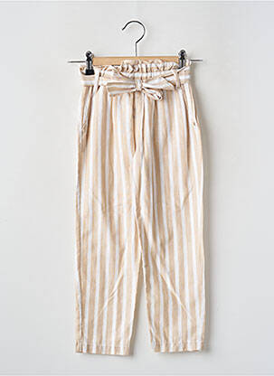Pantalon droit poches taille élastique beige MAYORAL fille